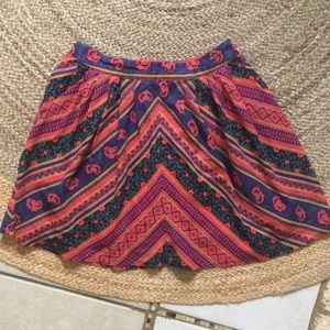 Free People Floral Tribal Patterned Skirt Small